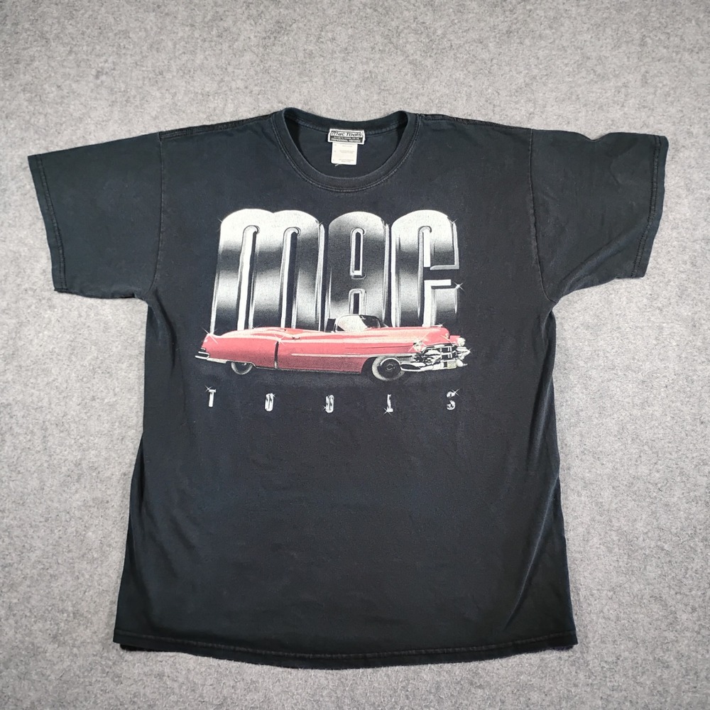 Vintage Mac Tools Graphic T Shirt Mens Large Black Vintage Cadillac Car Promo